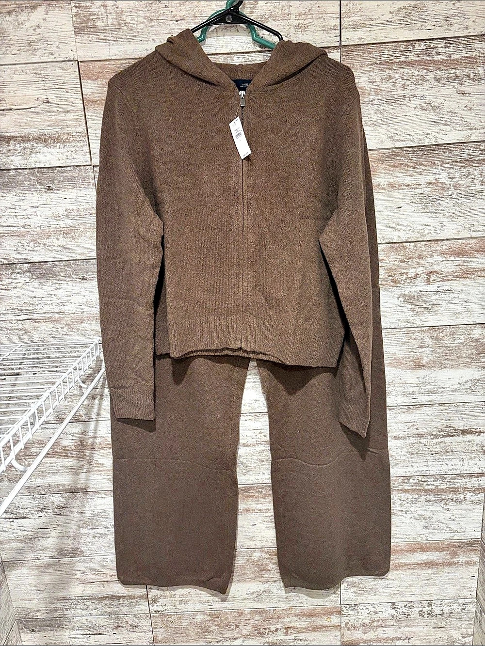 Gap Matching Hooded Sweater & Pants Set Brown Large NWT